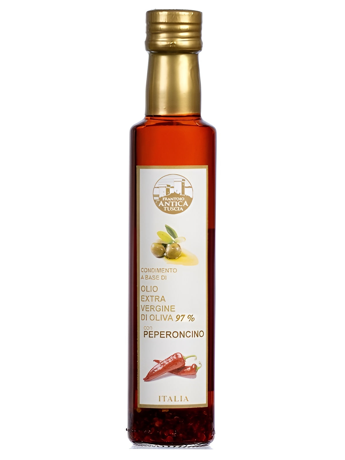 0.25 liter Extra vergine olijfolie met chilipeper